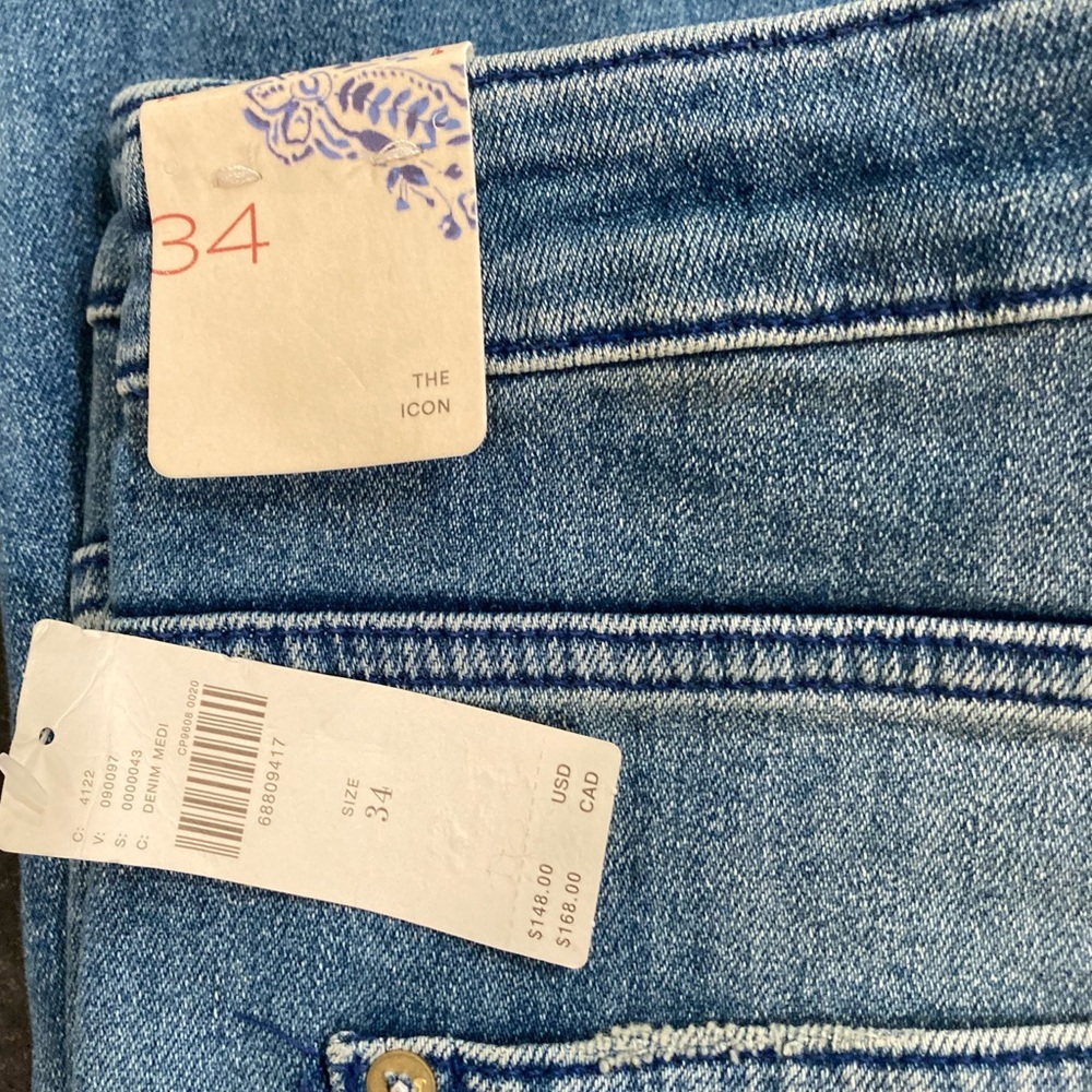 New nwt Pilcro Icon Anthropologie High Rise Distressed Blue Jeans - Picture 12 of 16